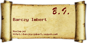 Barczy Imbert névjegykártya